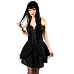 BLACK PISTOL Punk Mini Dress Denim Black Černá M