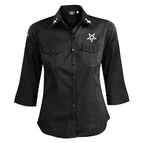 košile dámská s 3/4 rukávem AMENOMEN - OMEN005D3/4 S